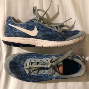 Blue nike sneakers